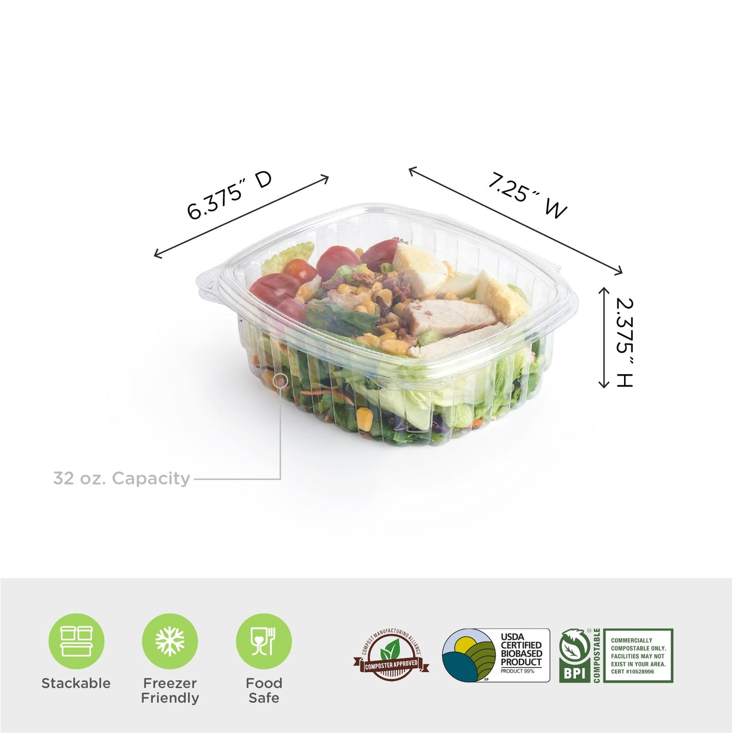 32 Oz Multi Purpose Clamshell Pacakge (9008)