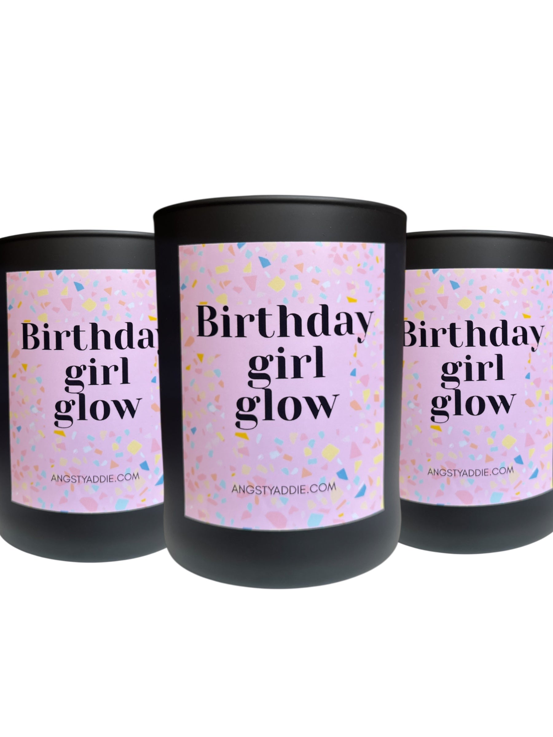 Birthday Girl Glow candle by Angsty Addie