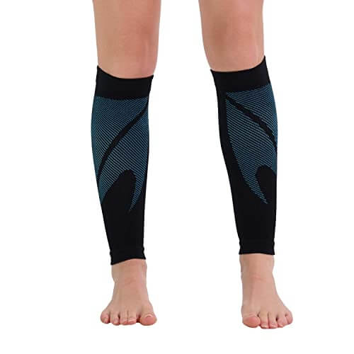 Compression Calf Sleeves (30-40mmHg) - Black Teal