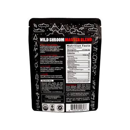 Master Five Mushrooms Blend - Adaptogens + Prebiotic Complex by Wild Foods