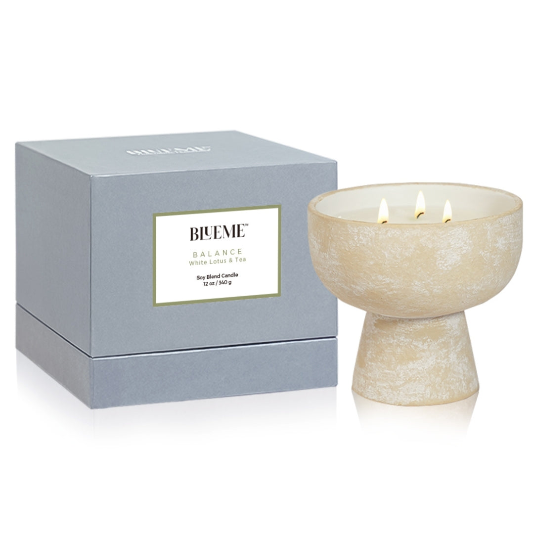 Balance - Ceramic Refillable Candle - White Lotus & Tea