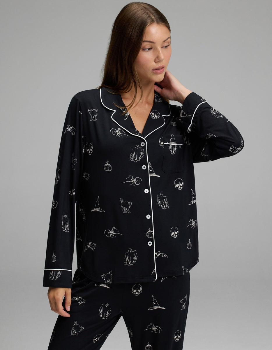 Women's Bamboo Stretch-Knit Long Sleeve Pajama Set