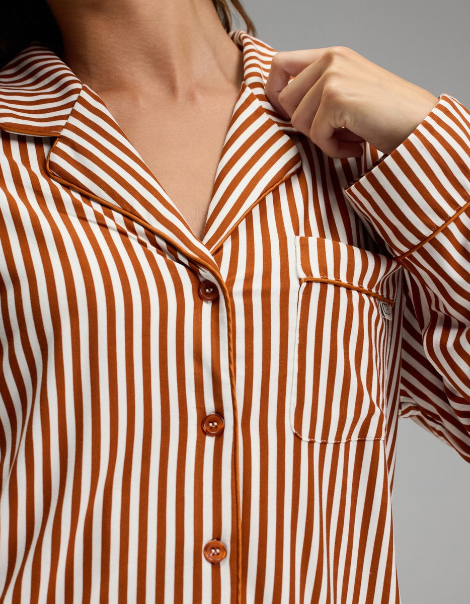 Women's Bamboo Stretch-Knit Long Sleeve Pajama Set