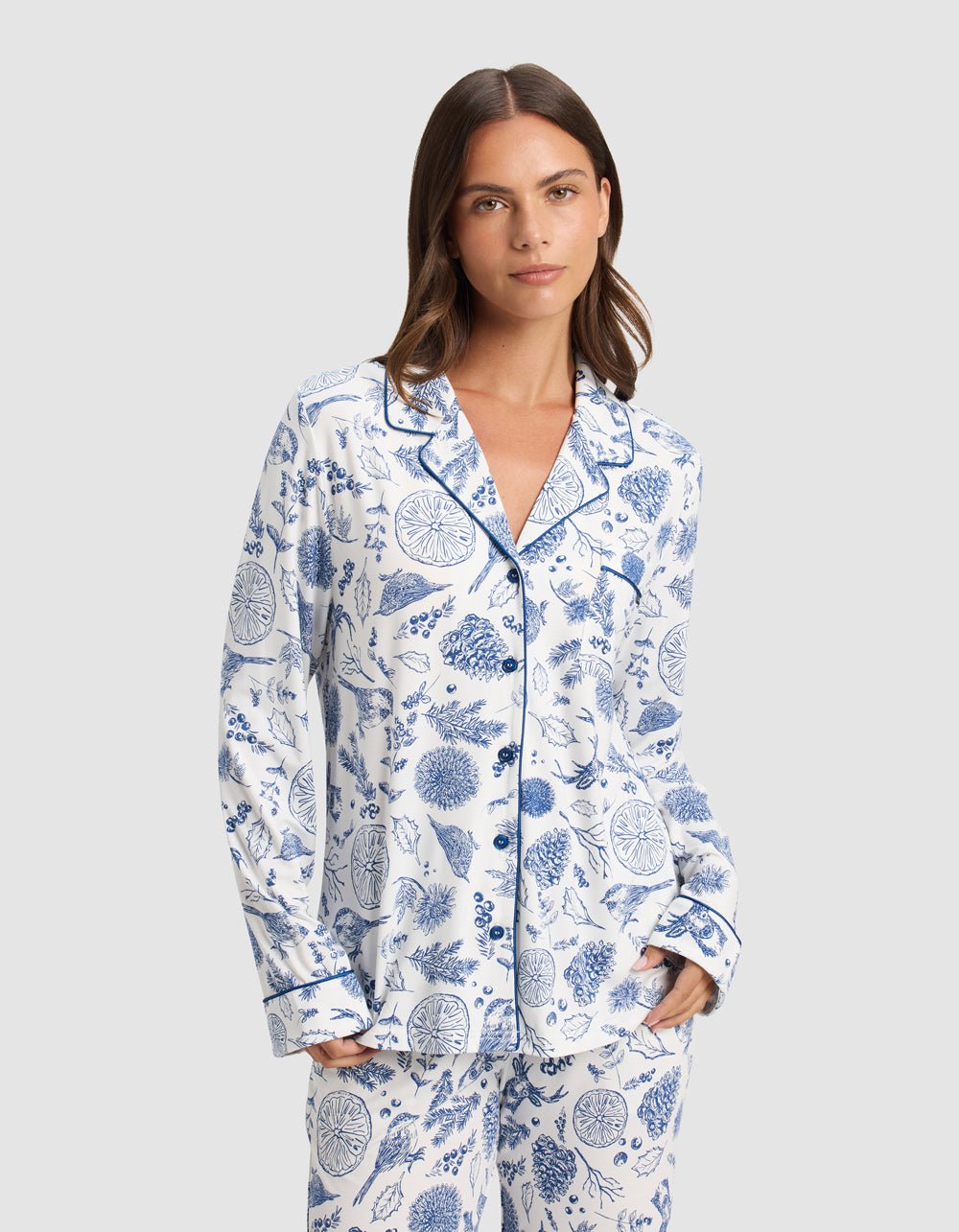 Women's Bamboo Stretch-Knit Long Sleeve Pajama Set