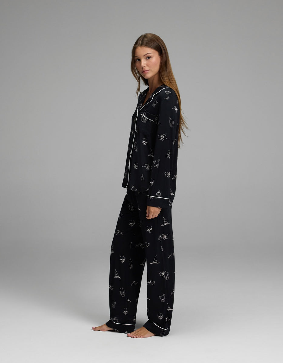 Women's Bamboo Stretch-Knit Long Sleeve Pajama Set