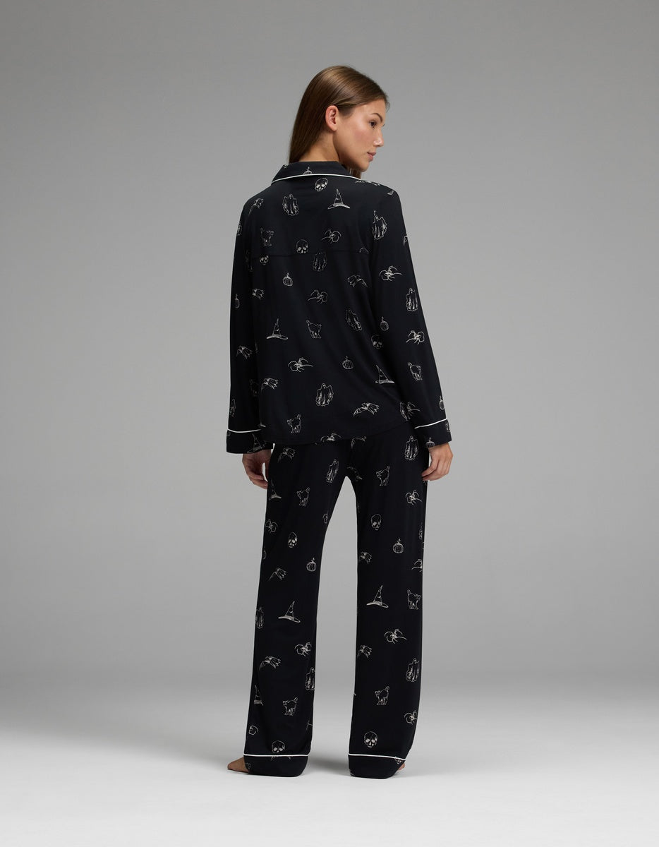 Women's Bamboo Stretch-Knit Long Sleeve Pajama Set