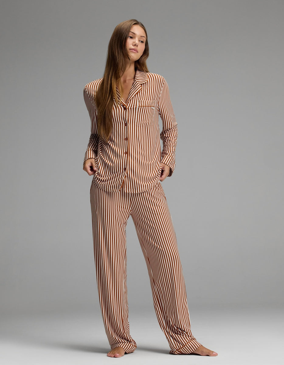 Women's Bamboo Stretch-Knit Long Sleeve Pajama Set