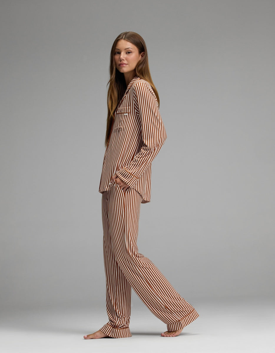 Women's Bamboo Stretch-Knit Long Sleeve Pajama Set