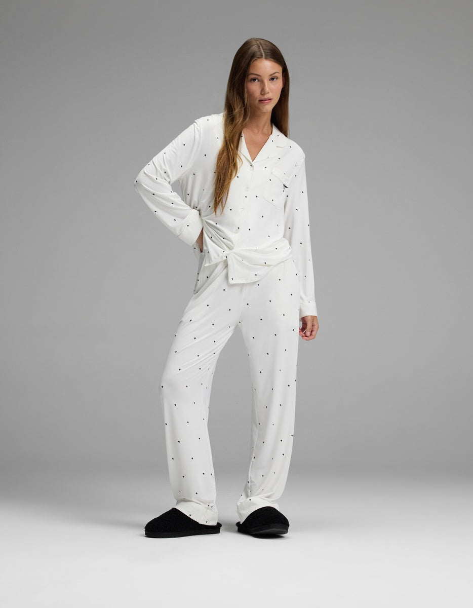 Women's Bamboo Stretch-Knit Long Sleeve Pajama Set