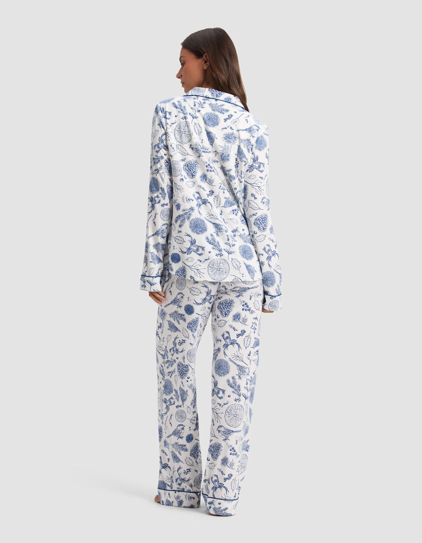 Women's Bamboo Stretch-Knit Long Sleeve Pajama Set