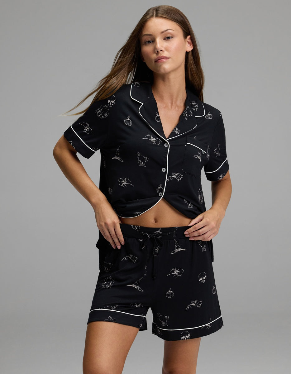 Women's Bamboo Stretch-Knit Short Sleeve Pajama Set