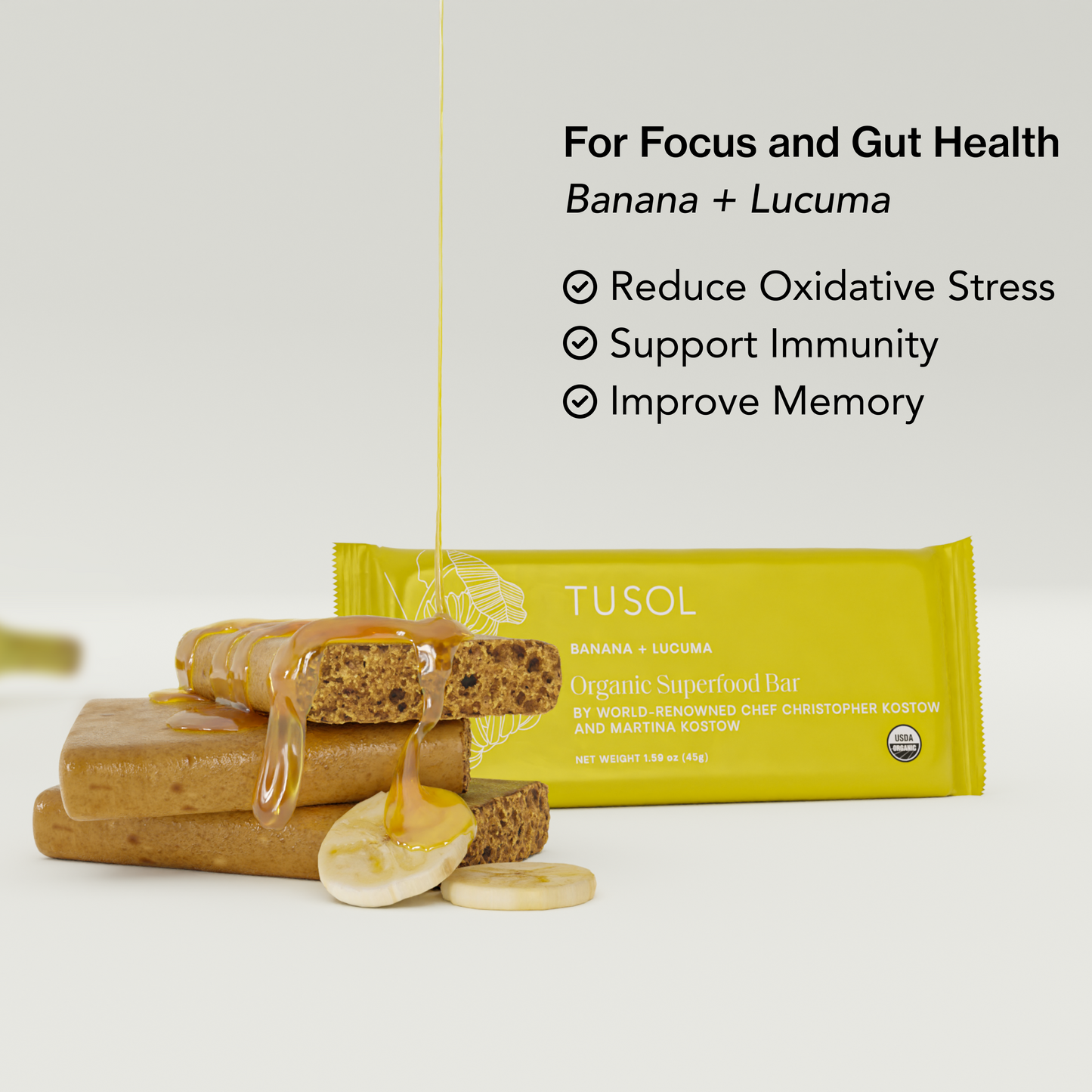 Organic Protein + Superfood Bars by TUSOL Wellness