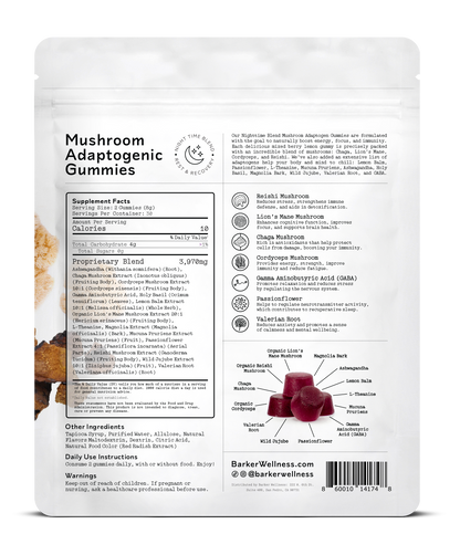 Mushroom Adaptogen Gummies (Sugar-Free) - Nighttime