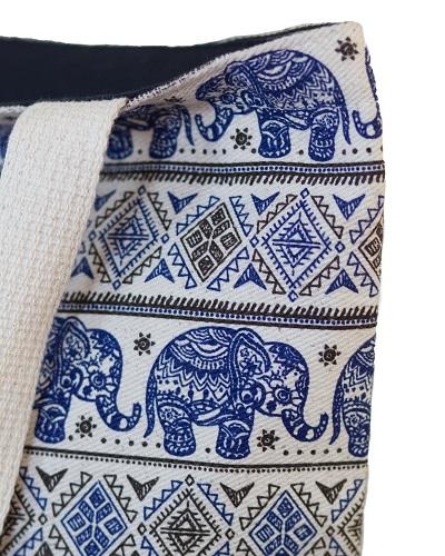 Blue Elephant Tote Bag by Hippie Pants
