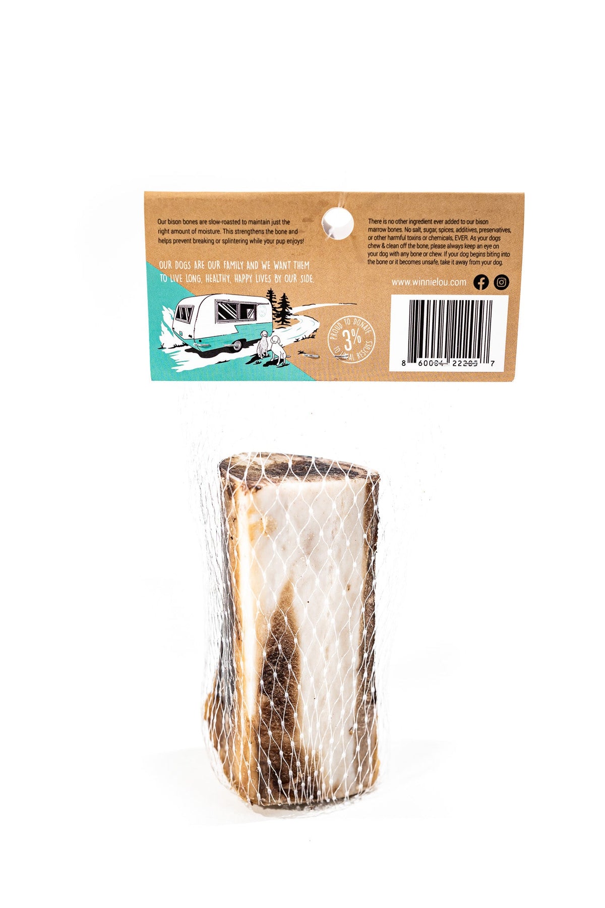 4-5" Bison Marrow Bones - 3 pack