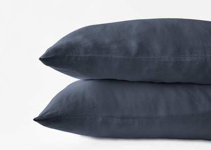 Hemp Pillowcases in Night Swim