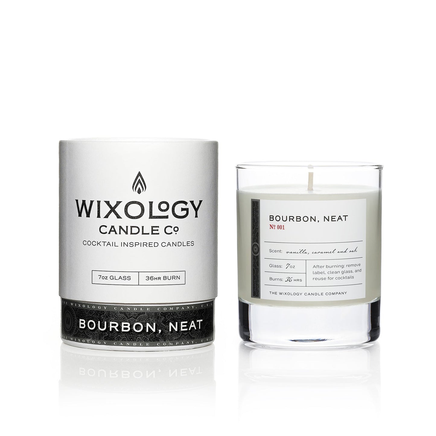 Bourbon, Neat Candle (7 oz. glass)