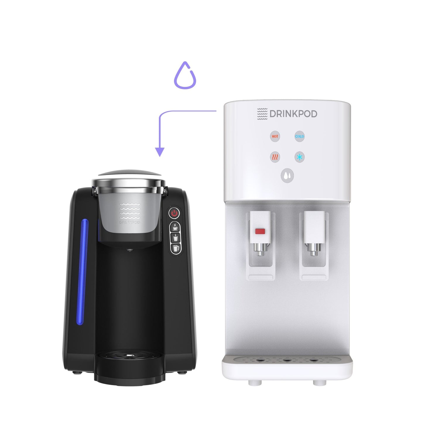 Drinkpod 2000 Pro Series - Countertop Water Purifier Bottleless Water Cooler by Drinkpod