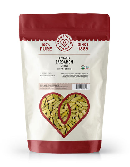 Cardamom Green, Certified Organic