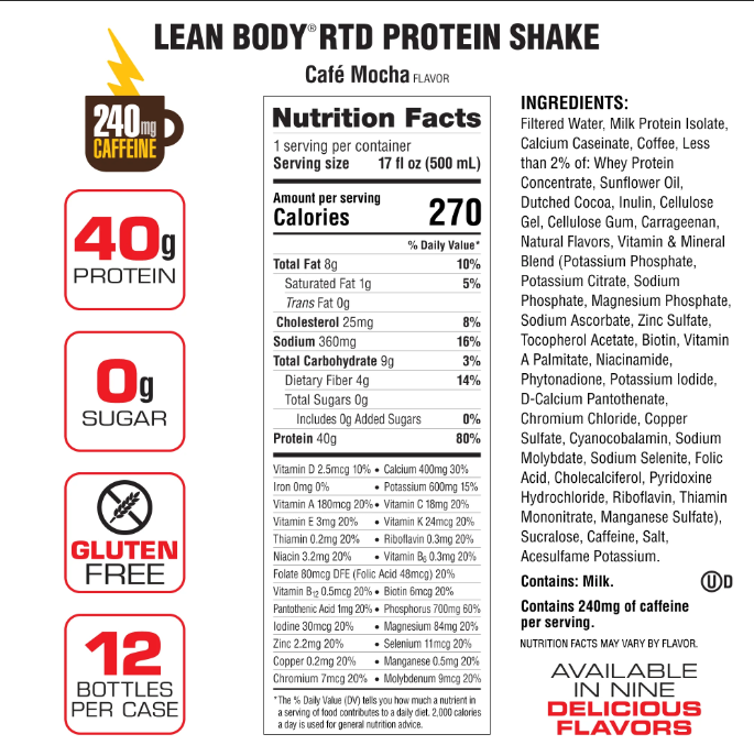 Labrada Lean Body Protein Shake RTD