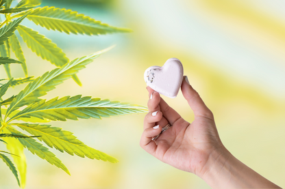 Set of 5 Heart Shaped Shower Steamers with CBD - in a Gift Box - Can be personalized. (THC free)