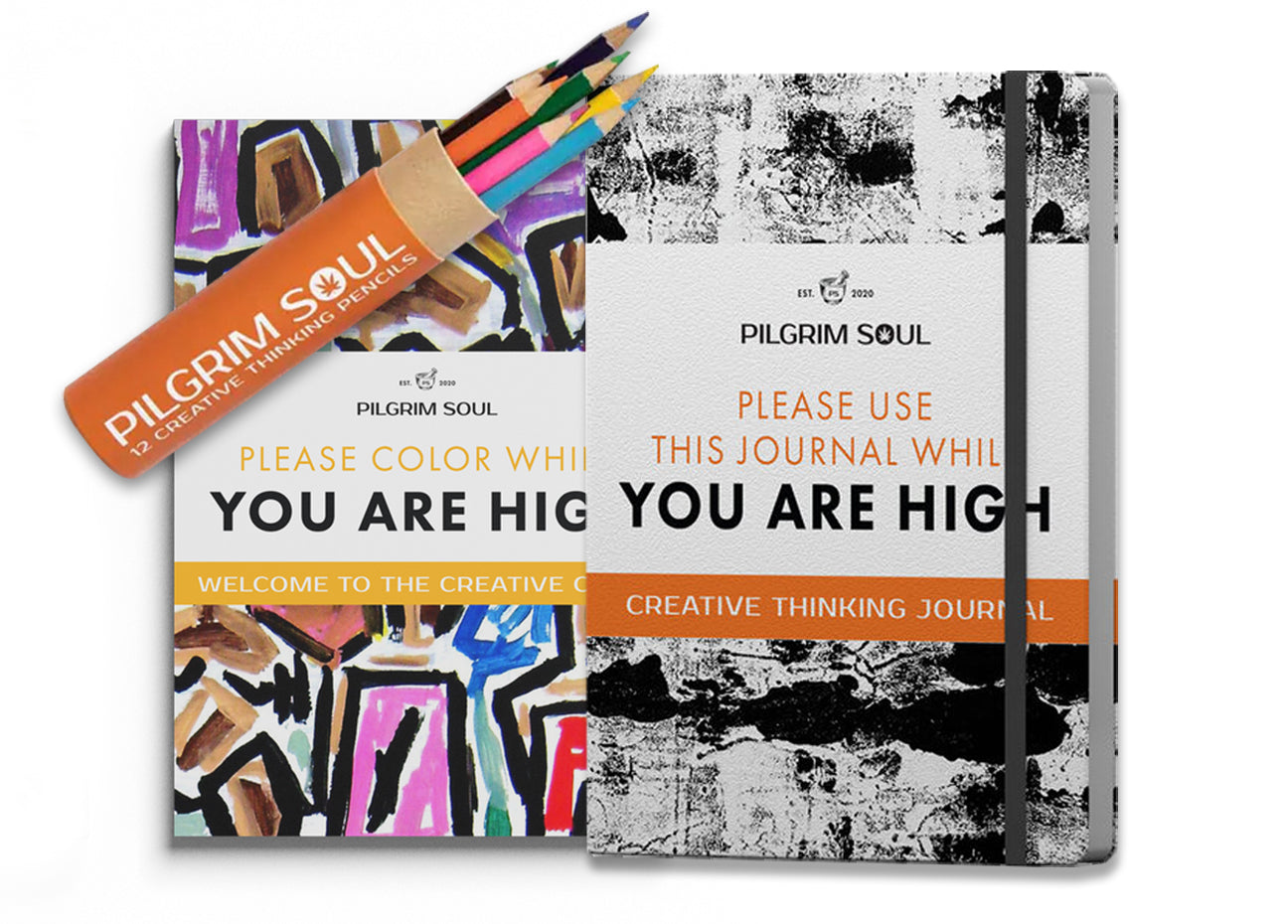 Coloring Book Vol 1 + Original Creative Thinking Journal + Pencil Set