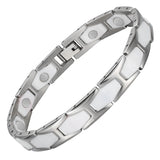 Ceramic and Stainless Steel Magnetic Bracelet. 2 Colors available. Model CEB044