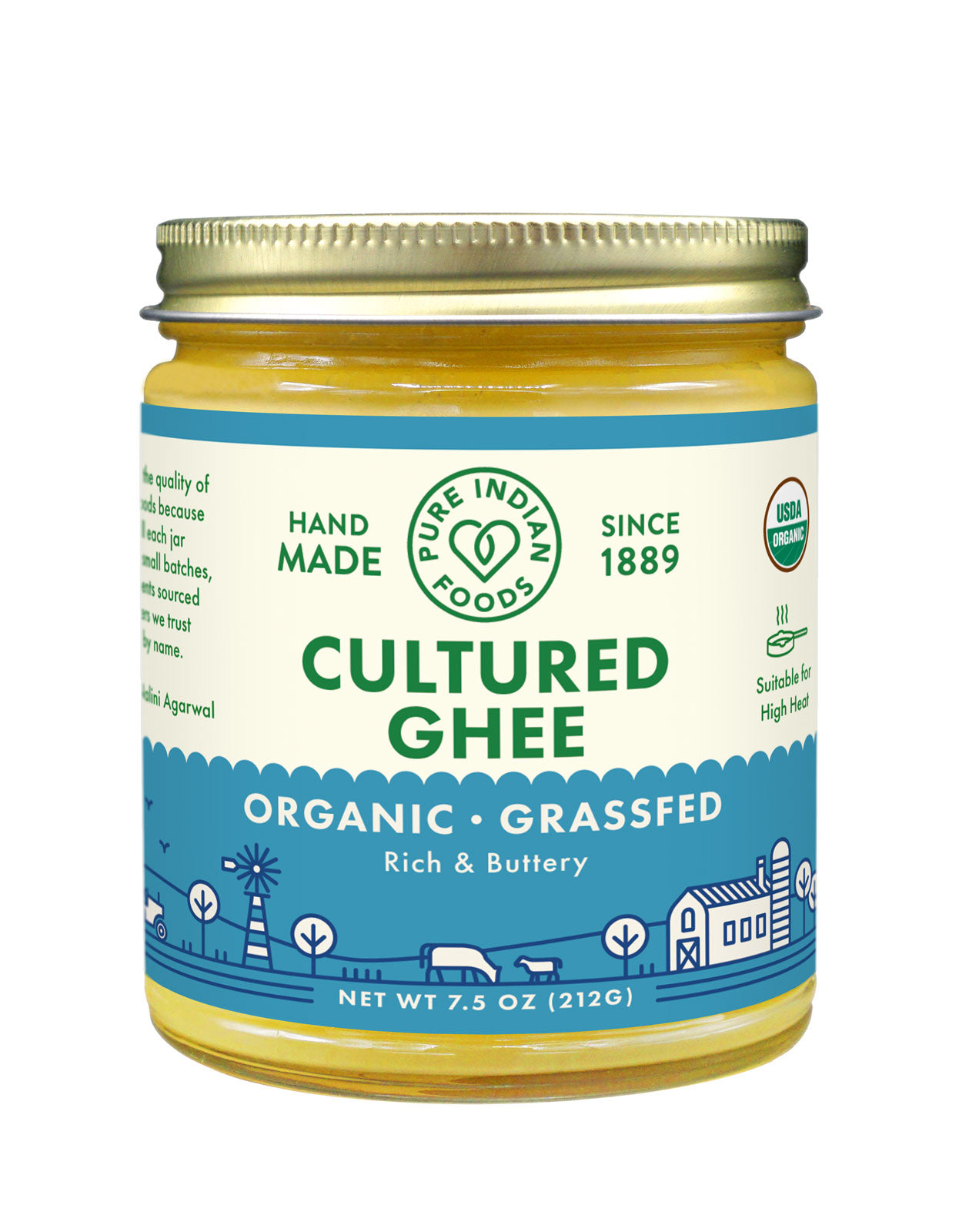 Cultured Ghee, Grassfed & Certified Organic