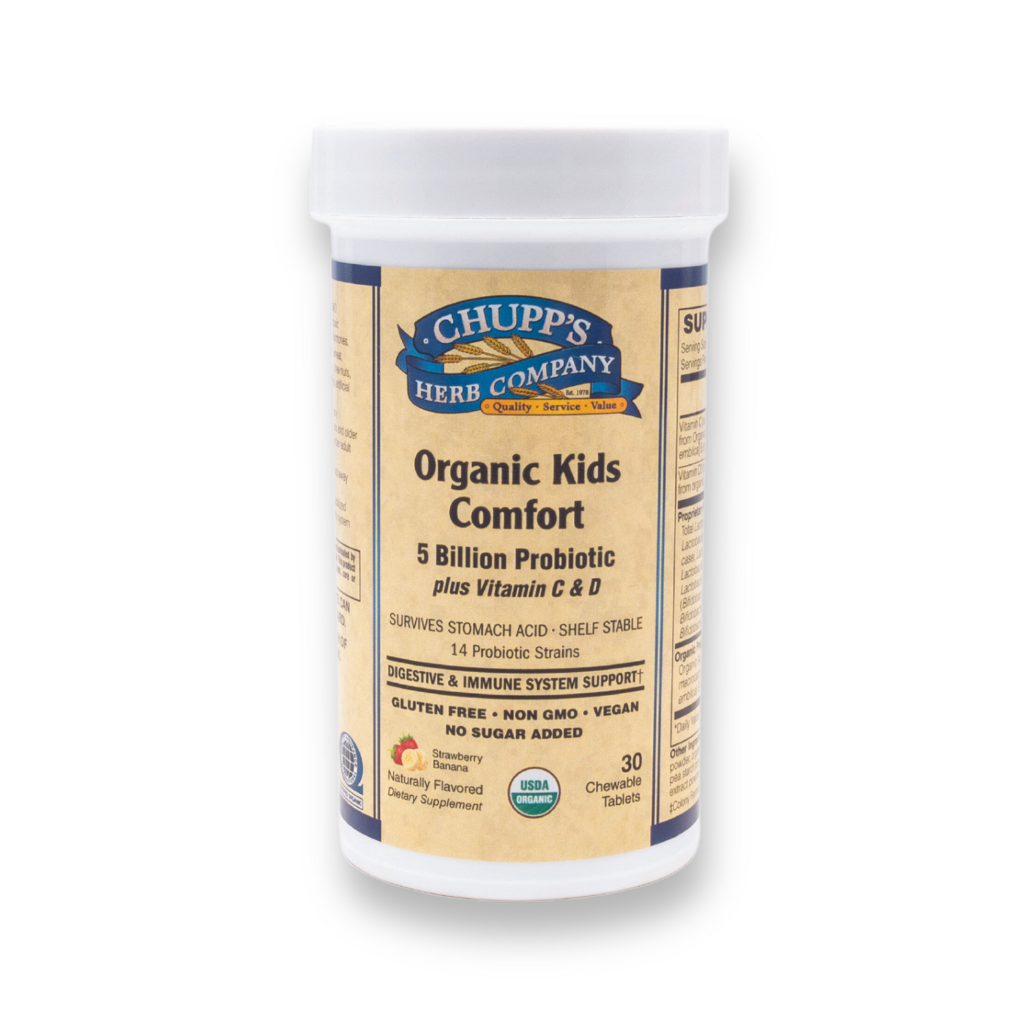 Organic Kids Comfort Strawberry Banana Flavor