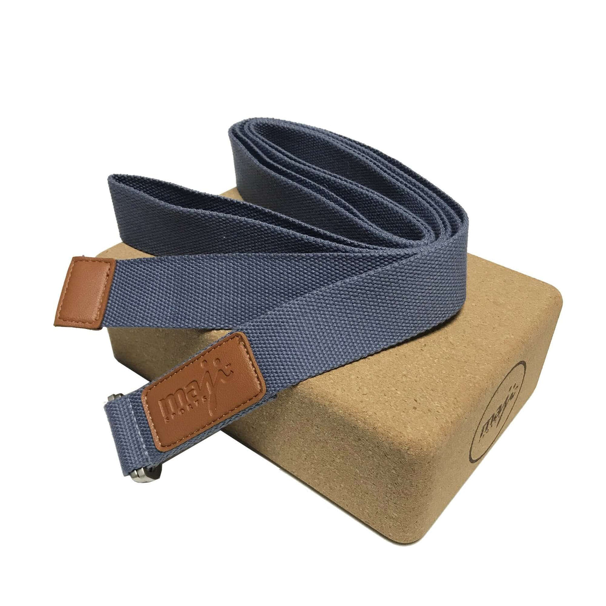 Cork Yoga Block & Strap Combo by Jupiter Gear