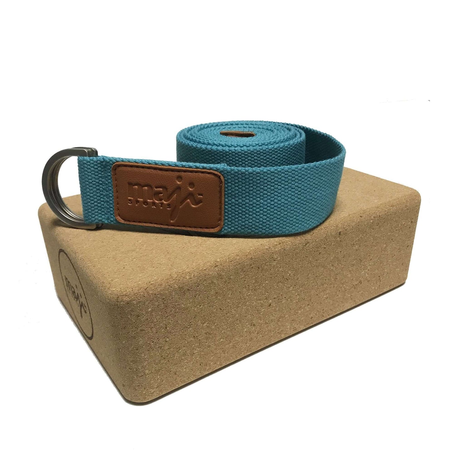 Cork Yoga Block & Strap Combo by Jupiter Gear