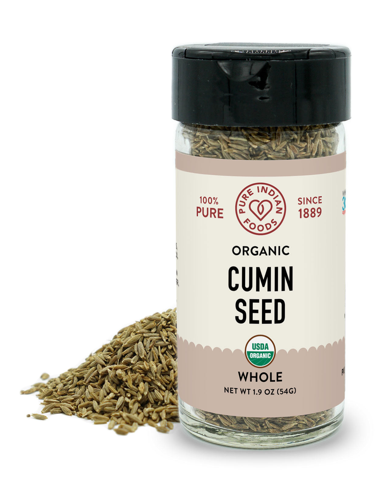 Cumin Seeds (Jeera), Certified Organic