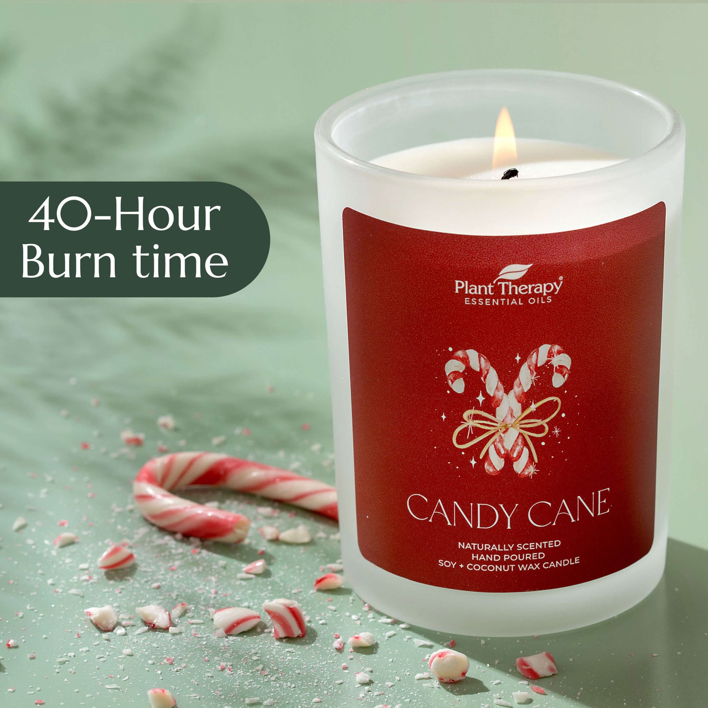 Candy Cane Naturally Scented Candle