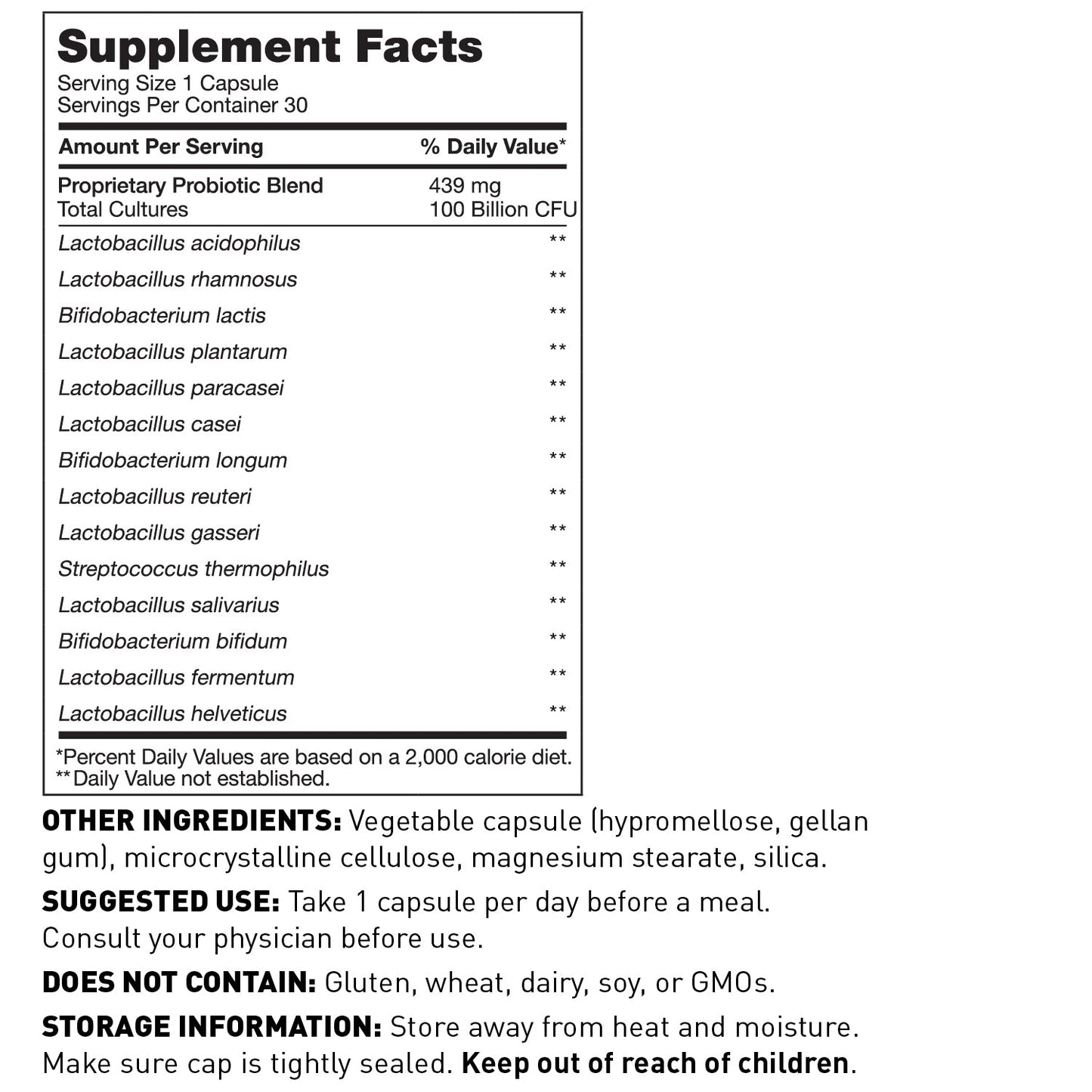 Probiotic Capsules 100 Billion by Amy Myers MD