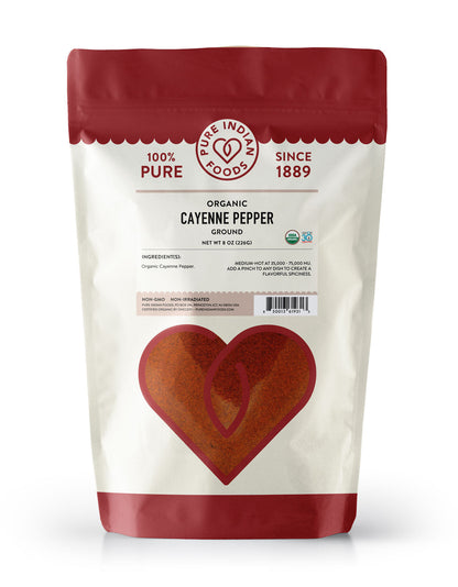 Cayenne Red Chili Pepper Ground (Lal Mirch), Certified Organic