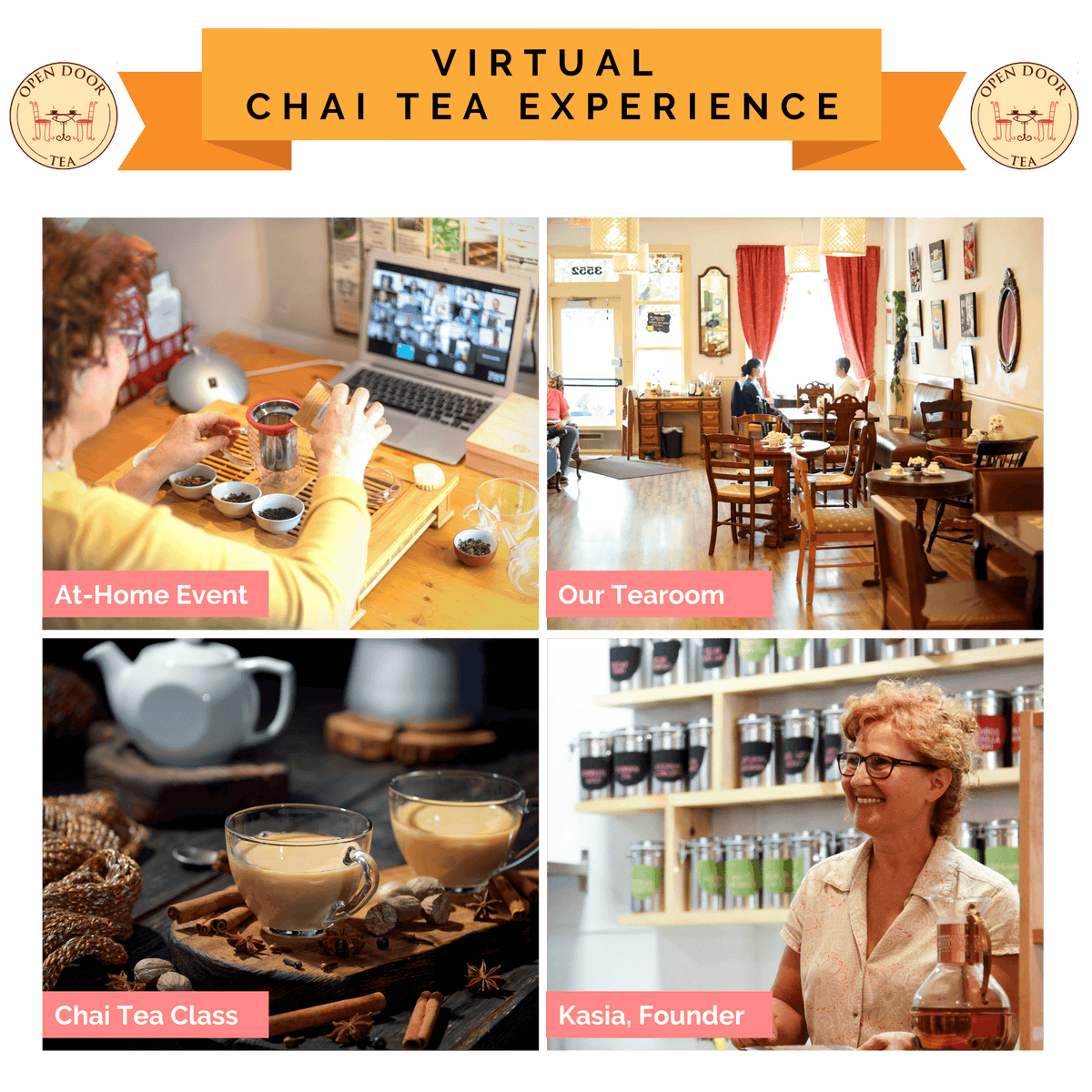 Virtual Chai Tea Experience by Open Door Tea