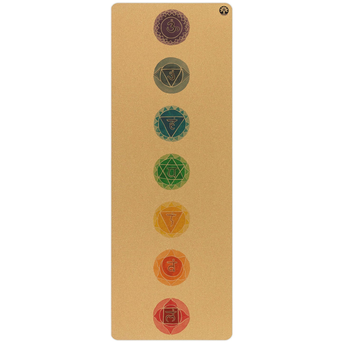 Chakras Aura Cork Yoga Mat