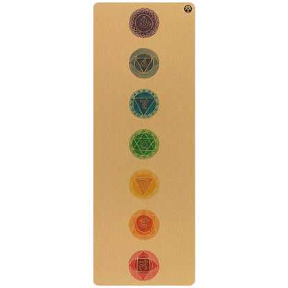 Chakras Aura Cork Yoga Mat