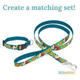 Seawoof Dog Leash Leaf Pattern