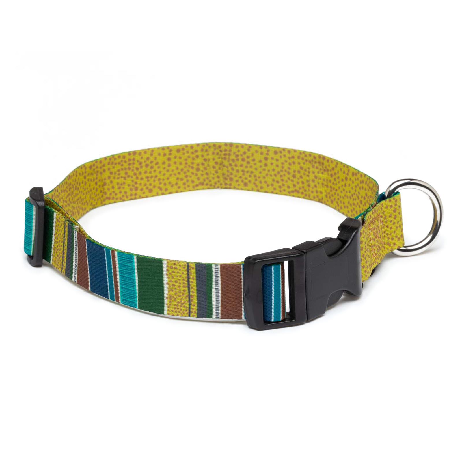Seawoof Dog Leash Green Stripes Pattern