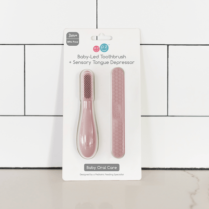 Baby-Led™ Toothbrush + Sensory Tongue Depressor Dual Pack