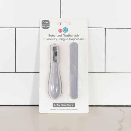 Baby-Led™ Toothbrush + Sensory Tongue Depressor Dual Pack