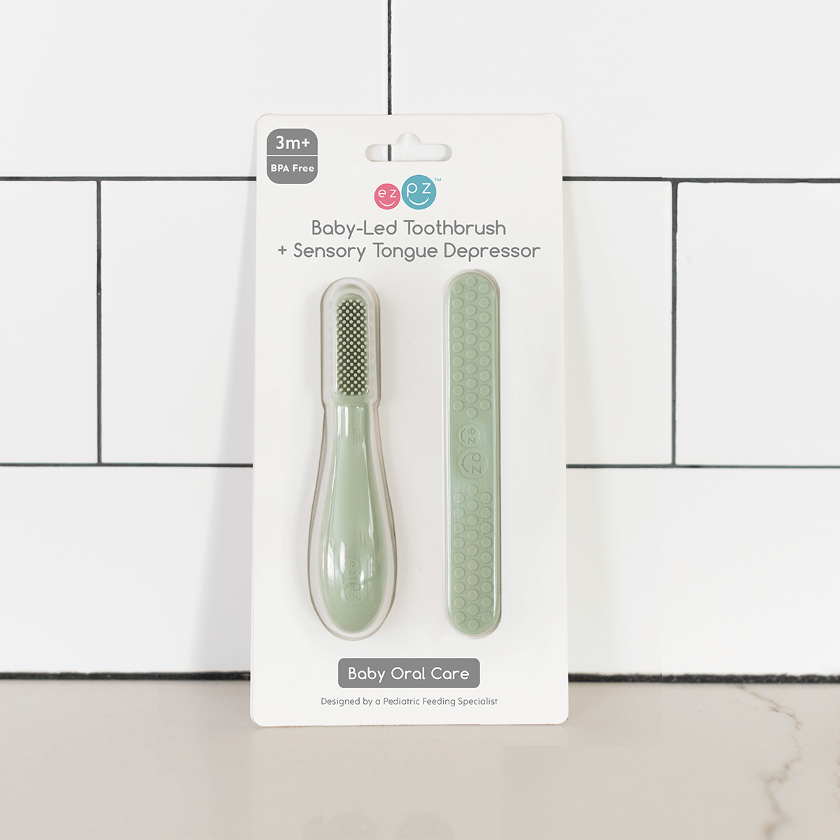 Baby-Led™ Toothbrush + Sensory Tongue Depressor Dual Pack