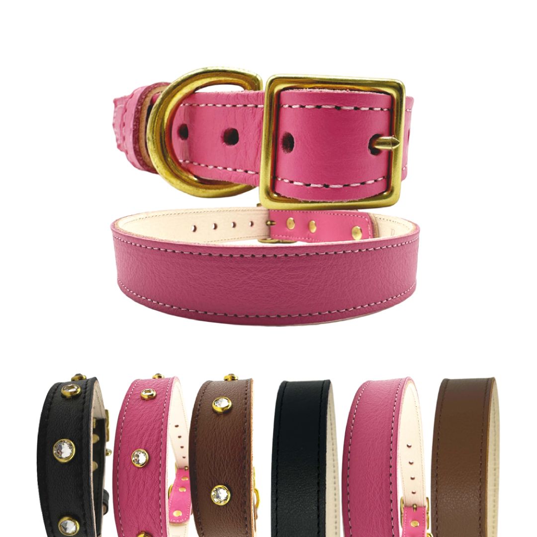 Plain Leather Dog Collar