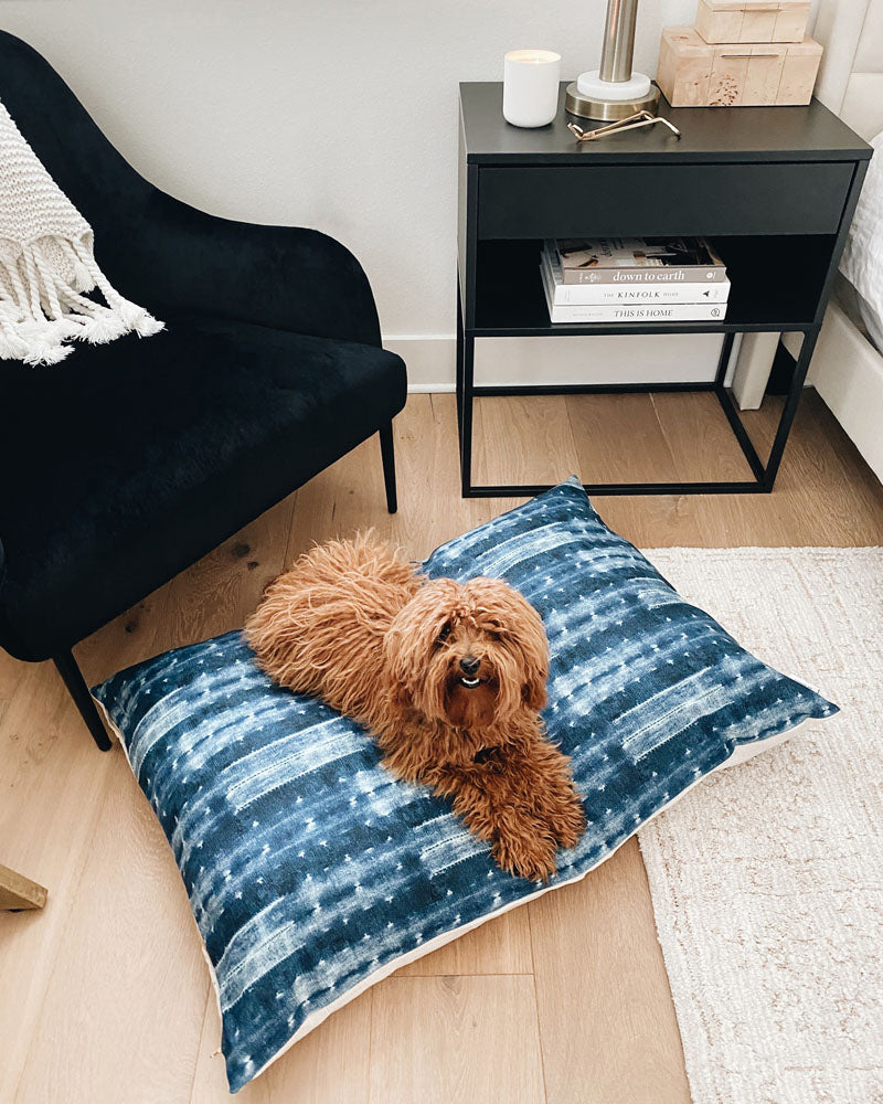 Indigo Mud Cloth Dog Bed by United By Blue