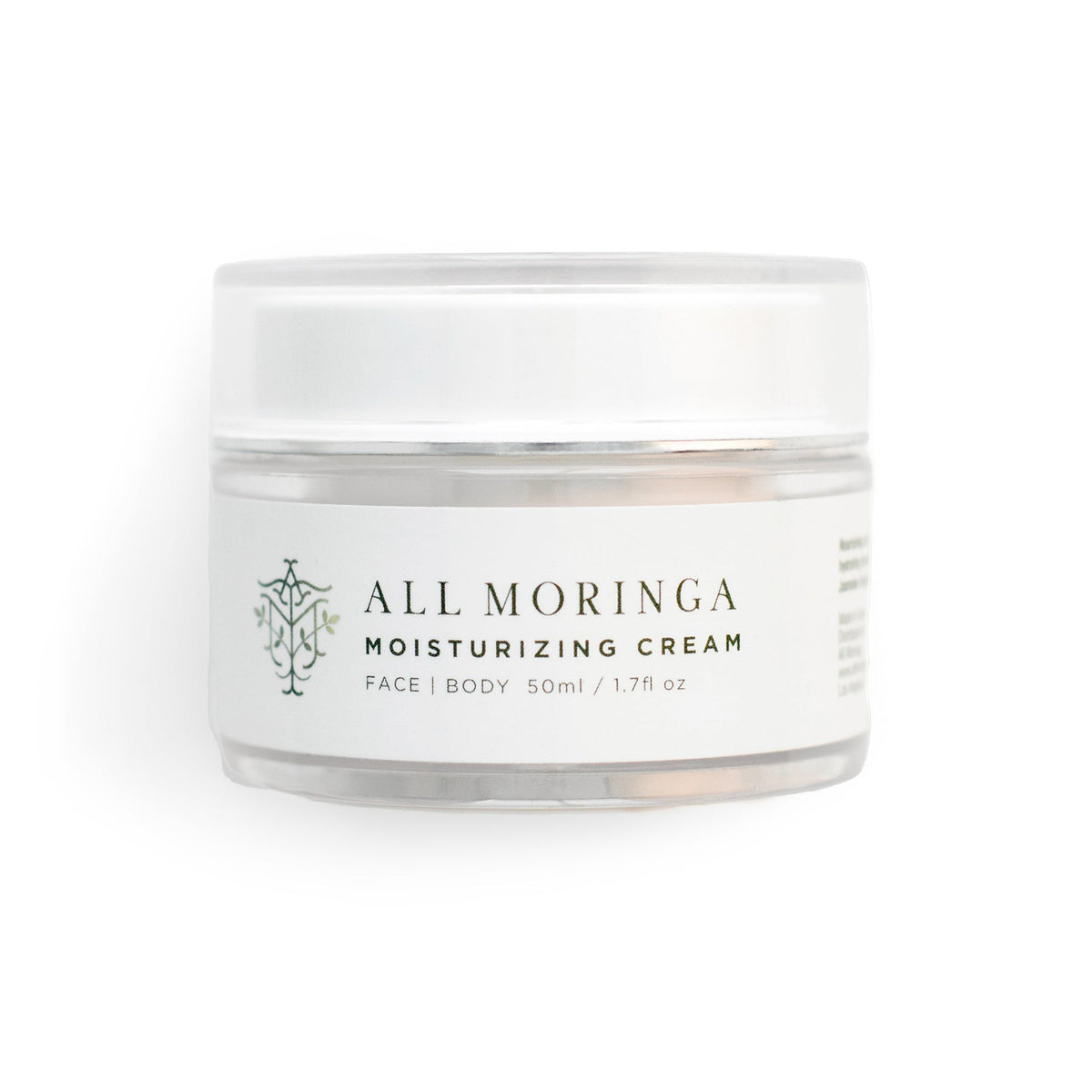 All Natural Moringa Hydrate and Nourish Face Cream for Sensitive Skin