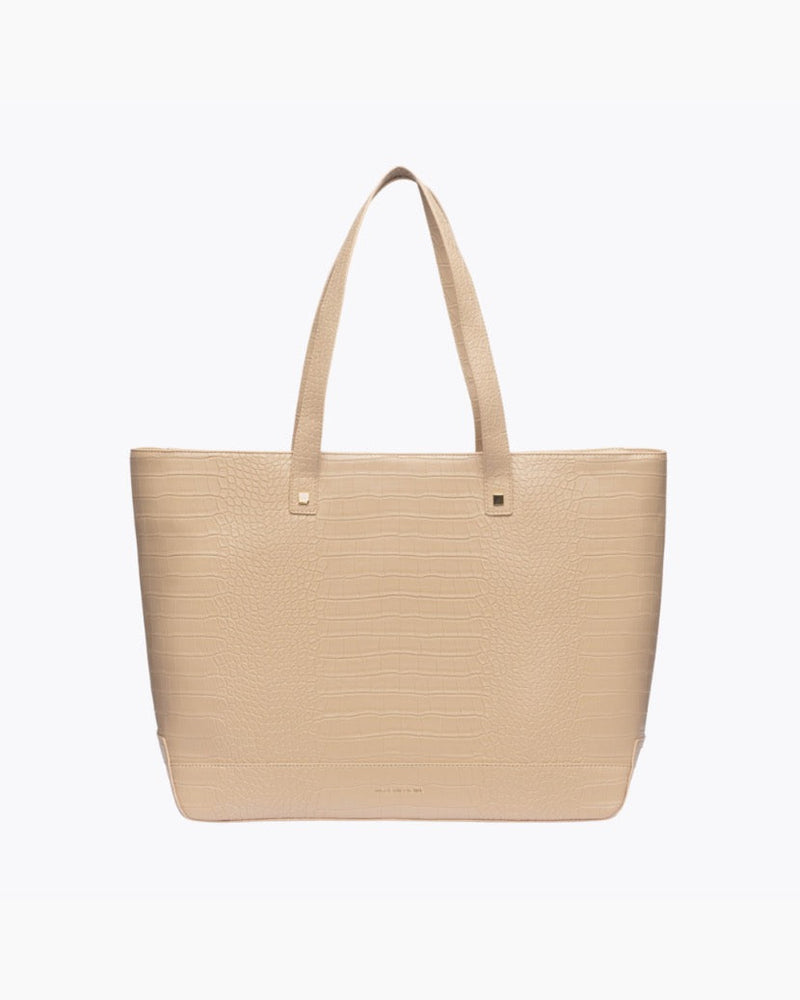 THE TOTE - CREAM CROC