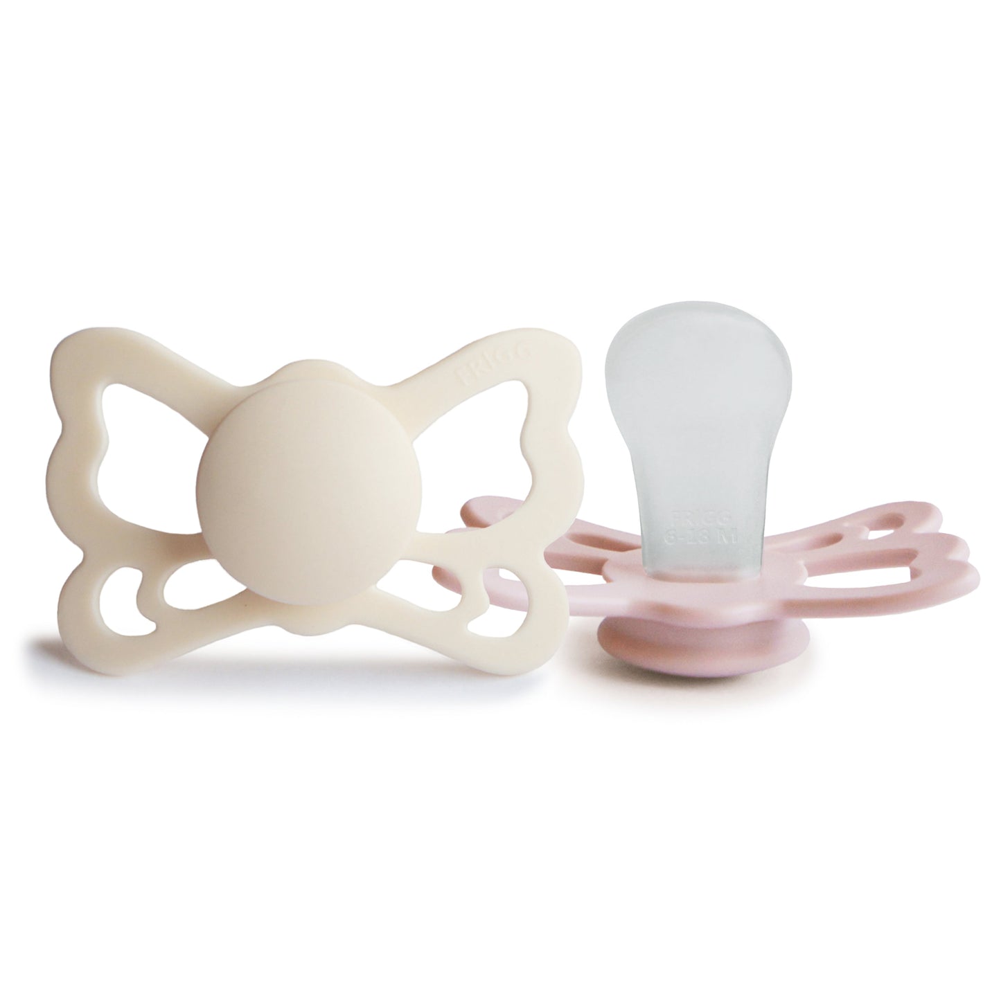 FRIGG Butterfly Anatomical Silicone Pacifier 2-Pack (6-18 Months)