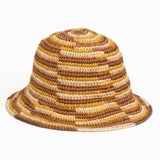 Woven Bucket Hat - Crocheted Multicolor Stripe by Made by Minga