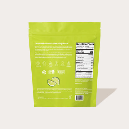 Lime - Hydrating Electrolyte Drink Mix with no Added Sugar or Artificial Ingredients by Cure